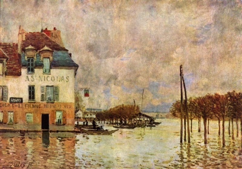 Alfred Sisley L Inondation a Port Marly china oil painting image